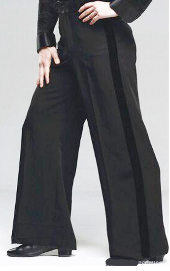3 cm széles szatén lampasz szalag - Black (Fekete)